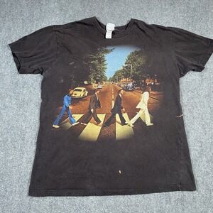The Beatles‎ Abbey Road Shirt Mens Large Black Band Tee Graphic Apple Corps 2006